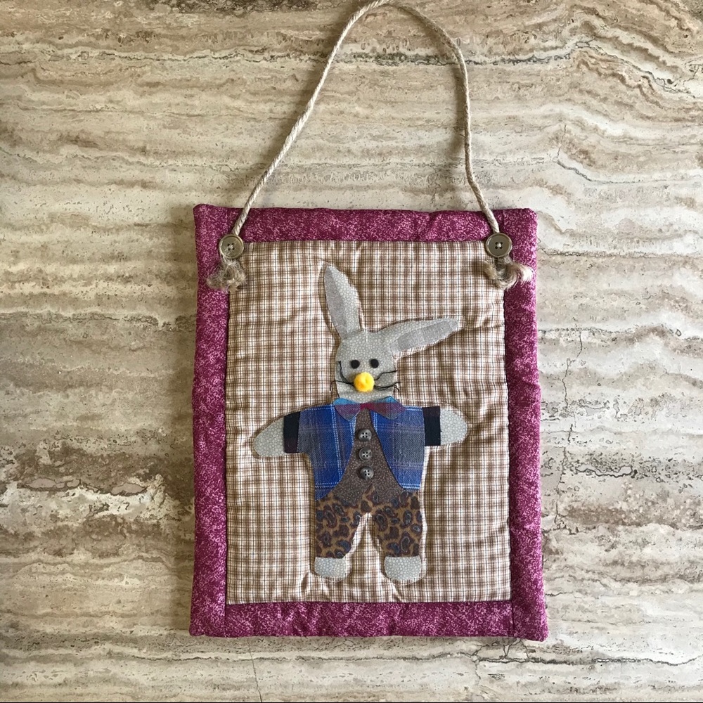 Rabbit / Bunny Handmade Wall Hanging